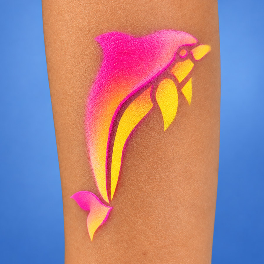 Sprühtattoo Schwimmbadfest oder Schwimmbad-Jubiläum Sprühtattoo Schwimmbadfest oder Schwimmbad-Jubiläum