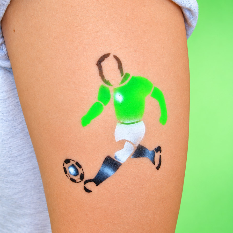 Airbrushtattoo – Sprühtattoo Fußball Airbrushtattoo – Sprühtattoo Fußball